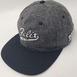 Vintage Felix‎ The Cat Hat Snapback (Fits Small) Gray Black Sample Cartoon 90s